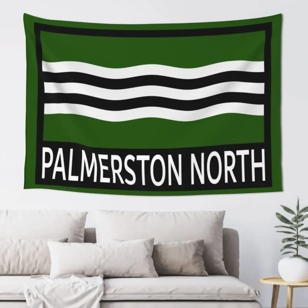 Palmerston North Flag and Name Tapestry Aesthetics For Room Decoration Aesthetic Korean Room Decor Cute Room Decor Tapestry