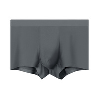4PCS men's underwear men silk antibacterial crotch flat briefs sports comfortable breathable