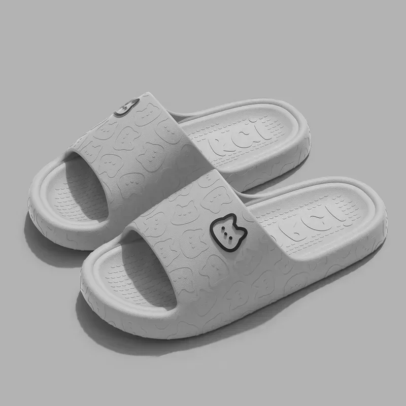 Summer Slippers Bathroom Platform Non-Slip Home Bear Cartoon Flip Flops Beach Women Slipper Sandals Slides Indoor Outdoor 2023