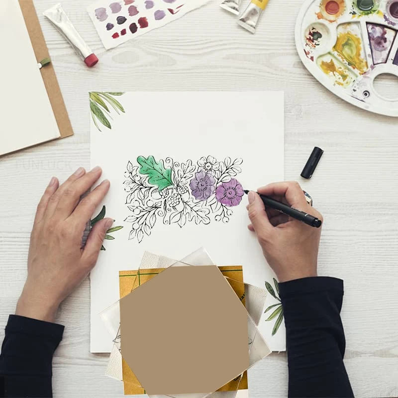 Album DIY kartu Manual kartu stempel transparan membuat cetakan membuat persediaan botol