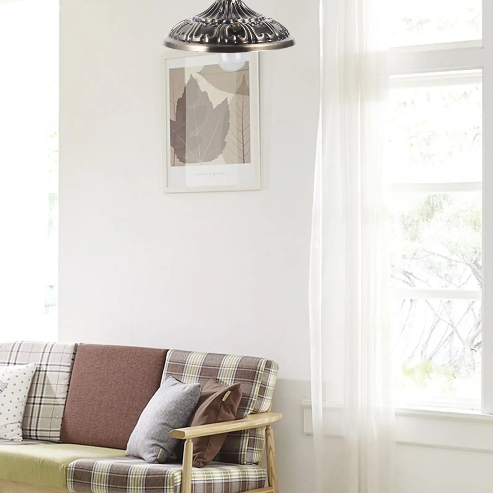 Retro Ch Canopy Plate Heavy Duty Hook Iron Kit Bronze Open Loop Pendant Light Mounting Bracket Ceiling Fixture