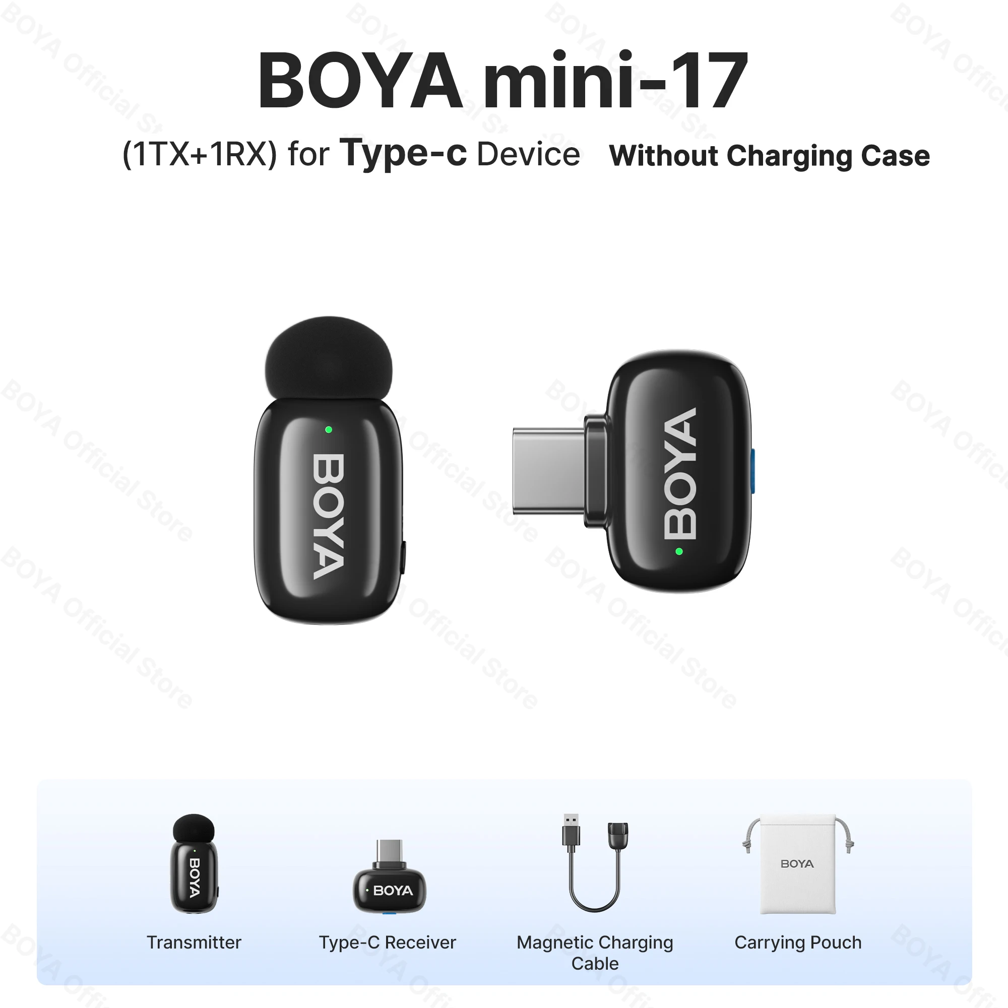 BOYA BOYA Mini Wireless Lavalier Lapel Microphone for iPhone iPad Android Type-C Phone Live Broadcast Audio Video Recording Vlog