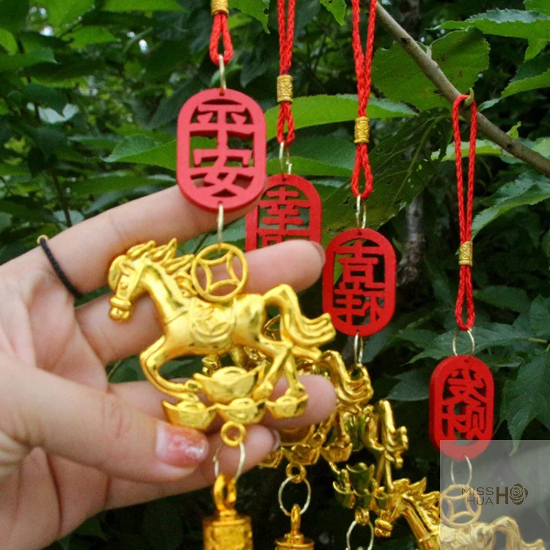 Zawieszka z koniem z chińskiego zodiaku na rok 2026, dekoracja domu przynosząca szczęście, idealny prezent na Nowy Rok