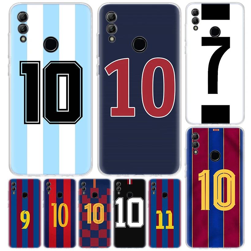 FootBall Number 7 10 30 Cover For Huawei Honor 10 Lite 9X 9 8S 8X 8A Phone Case Y5 Y6 Y7 Y9S P Smart Z 2019 2021 50 1020i Coque