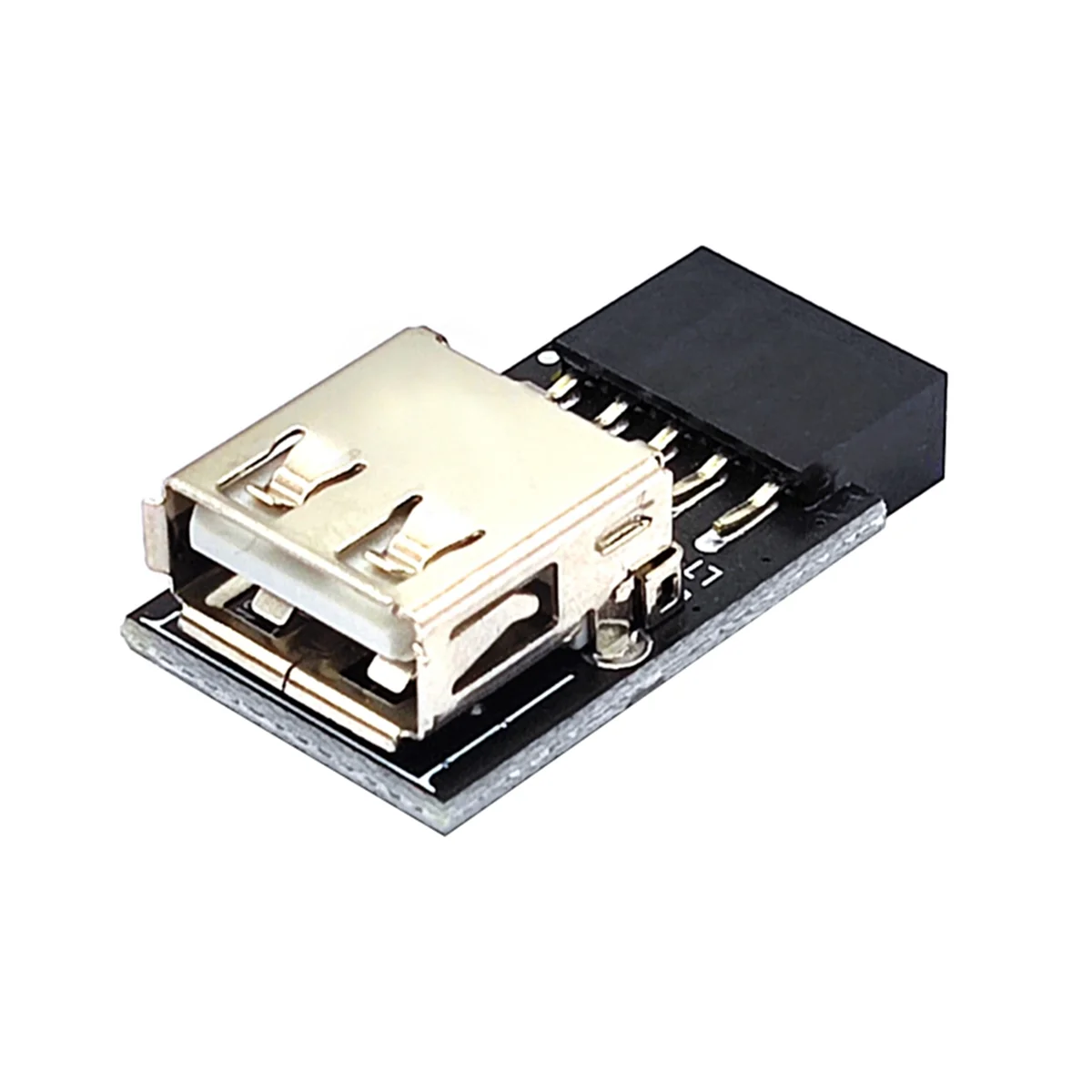 OUVU-9Pin do 1 portu USB Adapter Złącze PC Wewnętrzna płyta główna 9Pin do USB2.0 Typ A Konwerter żeński do komputera stacjonarnego