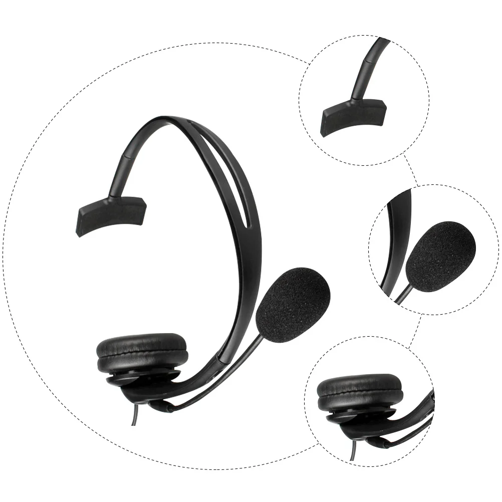 

Unilateral Ear Headset Usb For Customer Service Office High Communication Comfortable Lightweight Noise