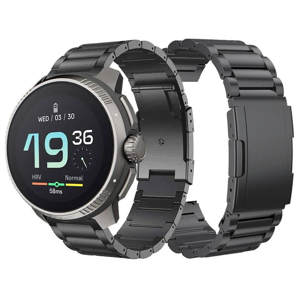 Correa de Metal de titanio para Suunto RACE, pulsera de eslabones verticales para Suunto 5 / 9 Peak Pro, repuesto de correa de reloj, 22mm