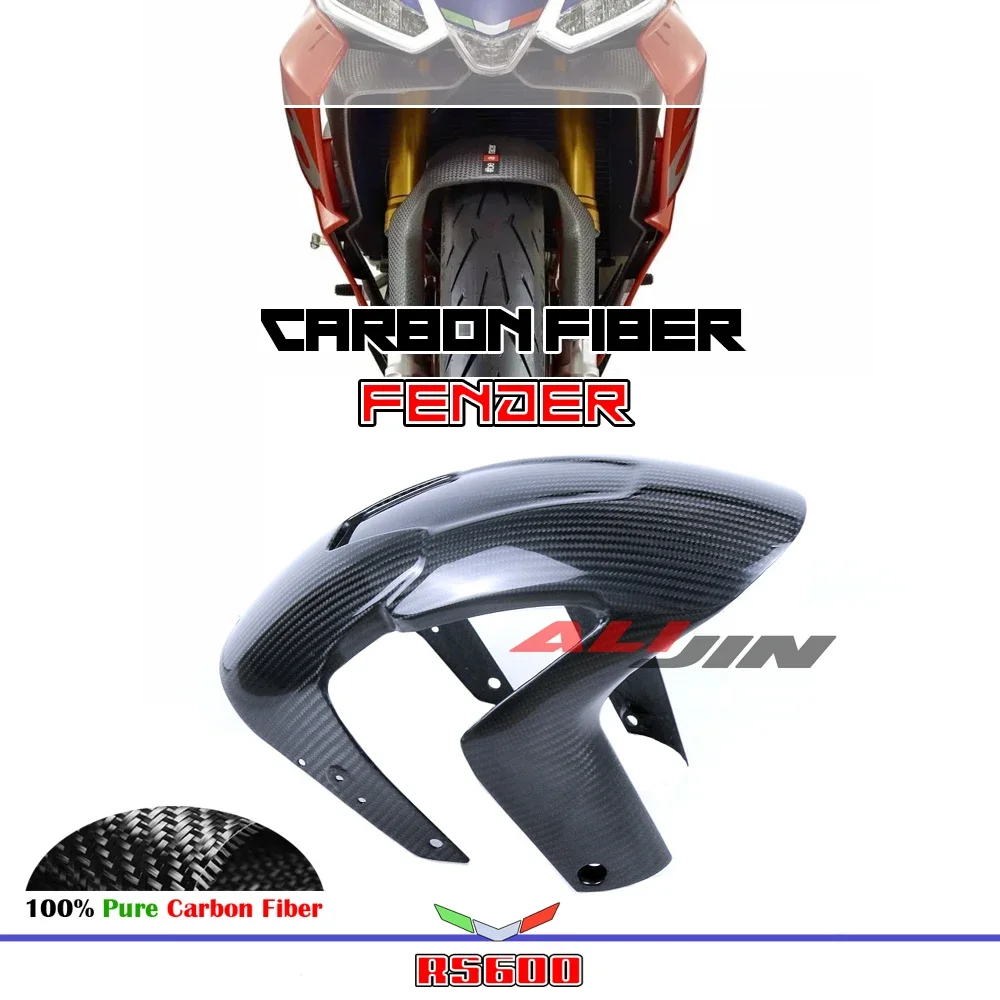 

100% настоящее сухое углеродное волокно, подходит для Aprilia RS660 TUONO 660 2021-2023, передний обтекатель мотоцикла, брызговик, крыло, крышка для объятий шин
