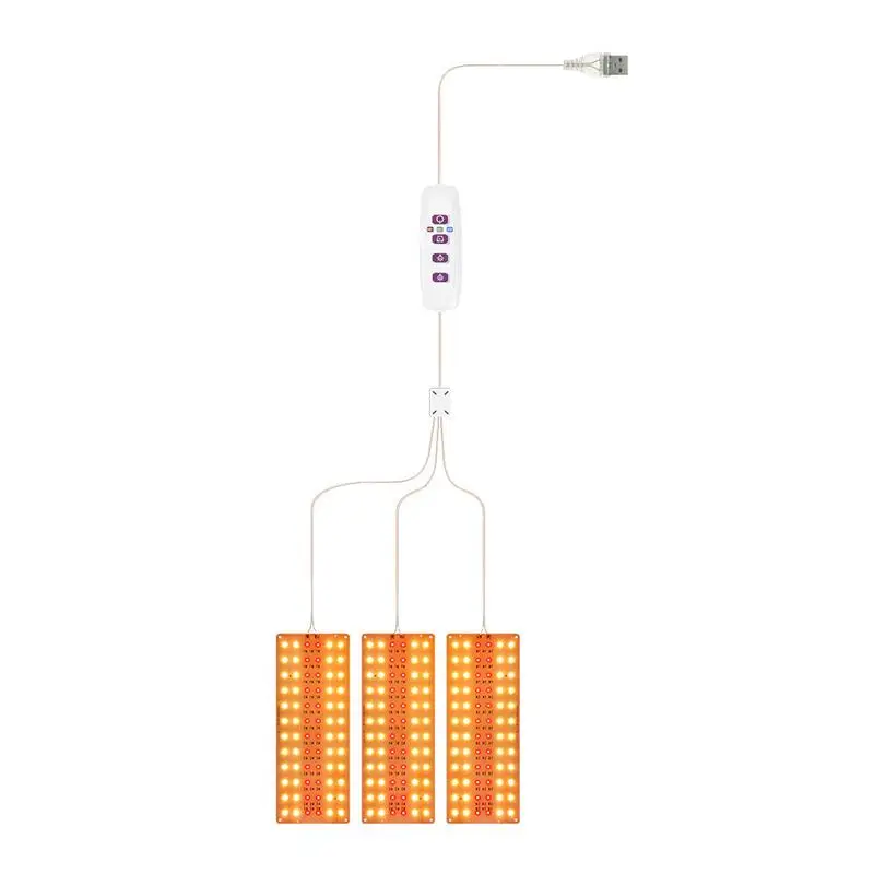 LED spektrum penuh lampu tumbuh otomatis On/Off lampu tanaman tumbuh lampu LED spektrum penuh tumbuh cahaya untuk tanaman dalam ruangan sukulen