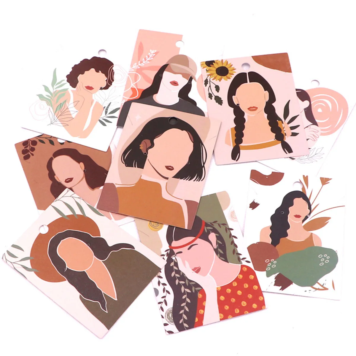 20 estilos aleatórios de cartões de exibição de brincos, brincos DIY, brincos, colares, cartões pendurados, joias, cartões de papel de embrulho, cartões de exibição de fundo