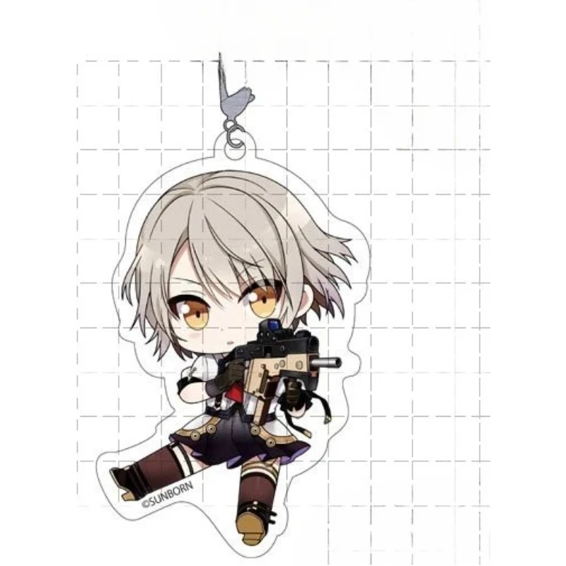 Game Girls Frontline Keychain Doll Anime M4A1 M16A1 UMP45 RO635 UMP9 STAR-15 Acrylic Keyring Pendant for Gift view 2