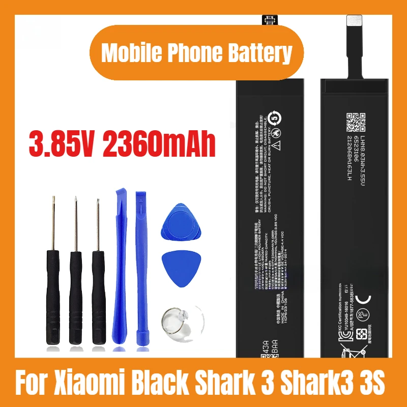 

New High Quality 3.85V 2360mAh Replacement Mobile Phone Battery BS06FA For Xiaomi Black Shark 3 Shark3 3S