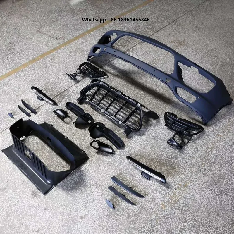 For Front Bumper Grille Assembly for 2011-2014 Upgraded to Car Bumper Body Kit