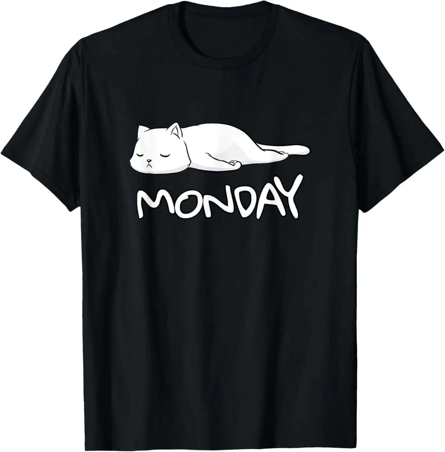 面白い嫌い月曜日シャツ猫睡眠月曜日嫌いローファー T シャツ