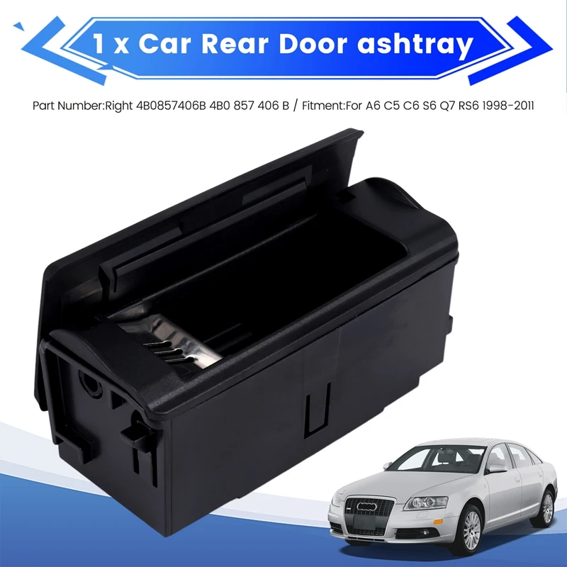 Car Rear Door Rear Ashtray For  A6 C5 C6 S6 Q7 RS6 1998-2011