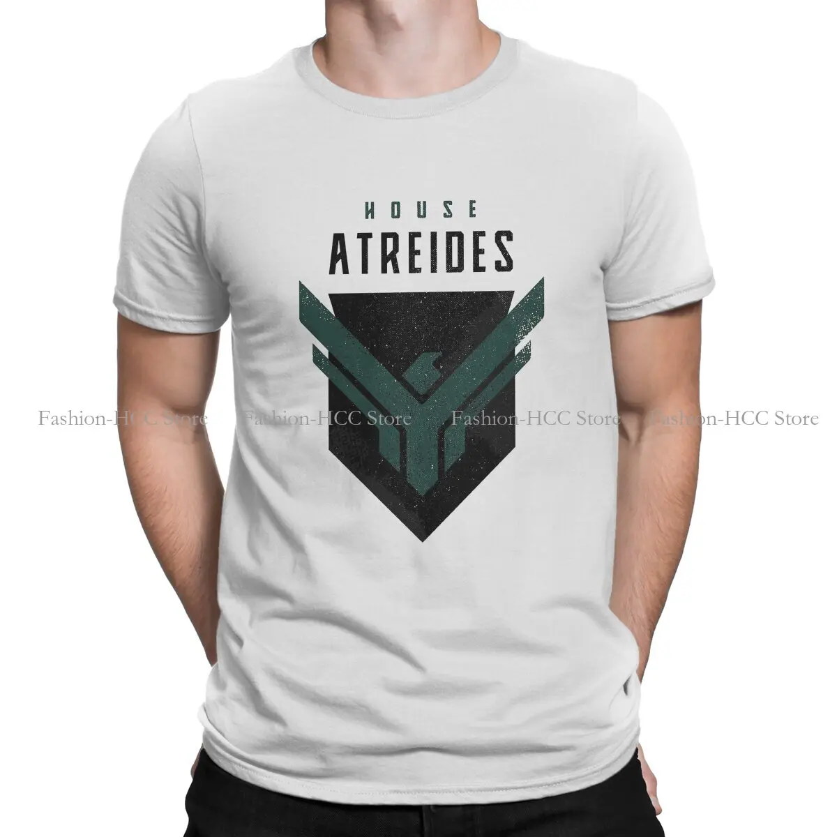 House Atreides Distressed Badge Fashion Polyester TShirts Dune Adventure Movie Men Graphic Tops T Shirt O Neck