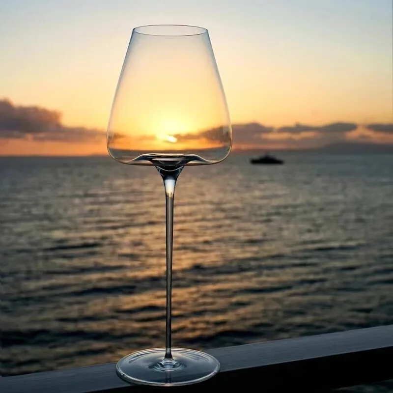 1pc Exquisite Ultra-thin Concave-Convex Wine Glass Crystal Glass for Quick Decanting Burgundy and Bordeaux Glasses
