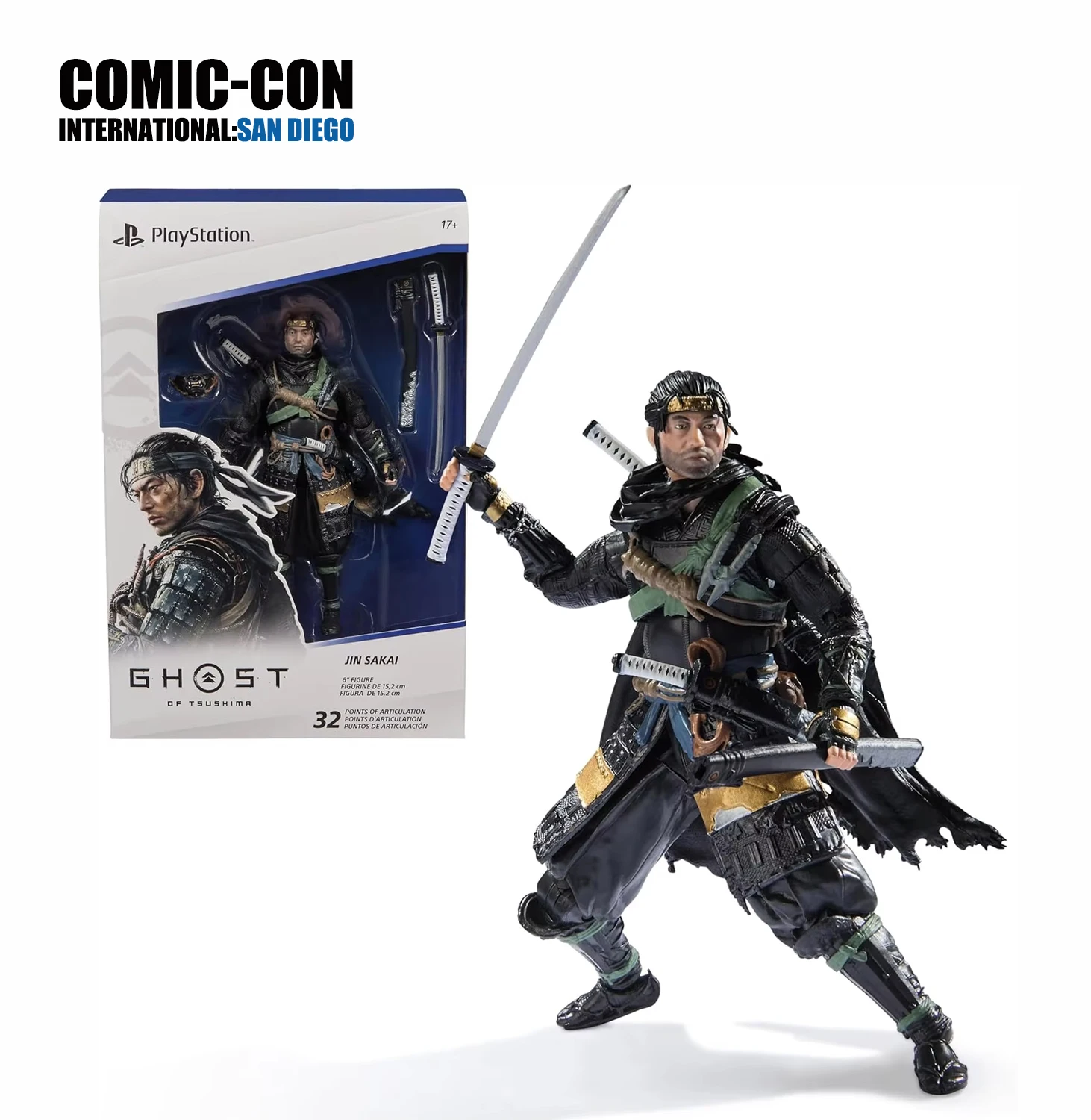 PlayStation Ghost of Tsushima Figuras Toys Spin Master PS5 Action Figure Manga Figurine Collection Model Ornaments