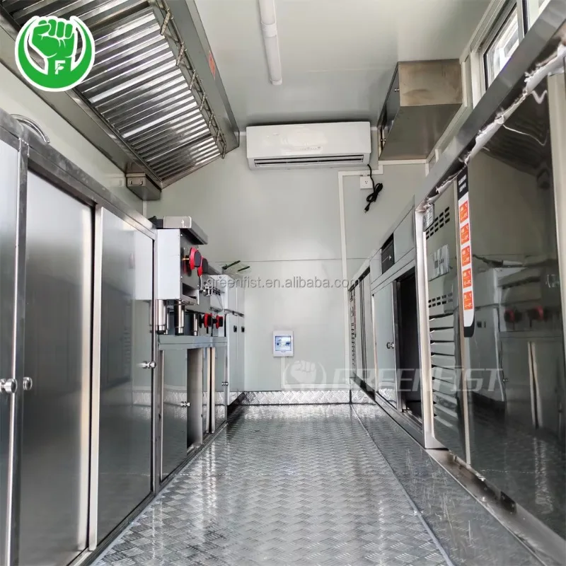 2026 Brand New DOT Certified Fully Equipped Mobile Food Truck Cart Aluminum Fast Food Trailer for Street Snack Food