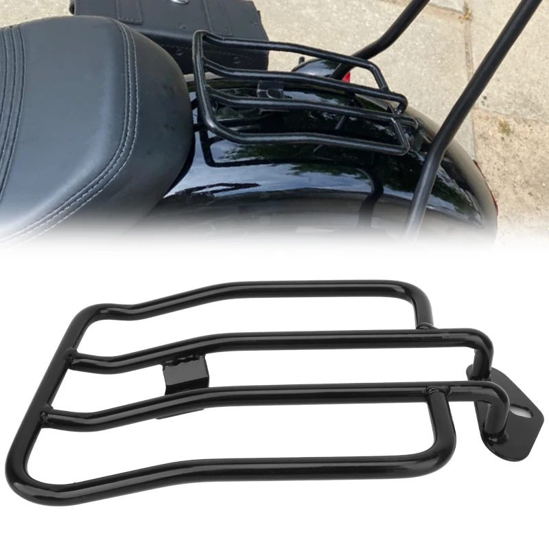 

Black Motorcycle Rear Solo Seat Luggage Rack Support Shelf For Harley Sportster Iron XL 883 1200 2004-2021