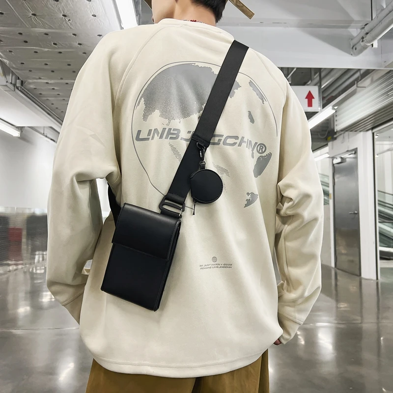 

Unisex Flap Crossbody Bag with Coins Bag Waterproof Sling Bag for Men Women As Gift for Festival Party School Shoulder Bag