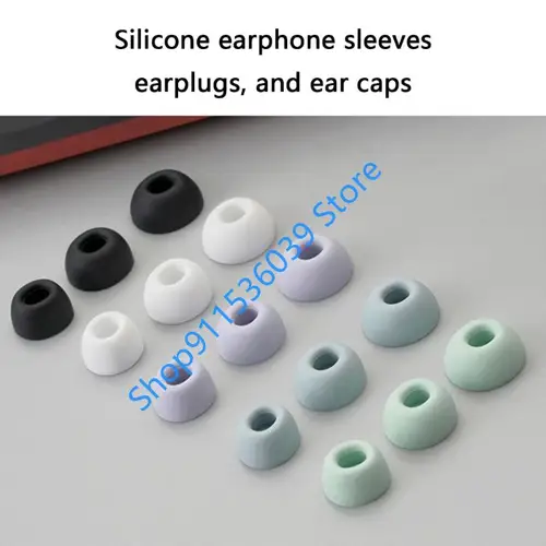 Imagen 2 del producto 6 uds almohadillas de silicona para Xiaomi Redmi Buds 6 6Pro 5 5Pro 4 4Pro auriculares almohadillas para los oídos tapas tapones para los oídos con cancelación de ruido