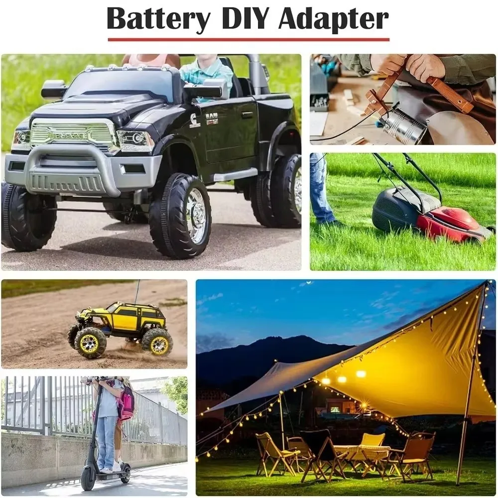 

Портативный адаптер для аккумулятора, автомобильное аварийное питание, сделай сам, подходящий выход аккумулятора, адаптер, многофункциональные аксессуары для электроинструментов