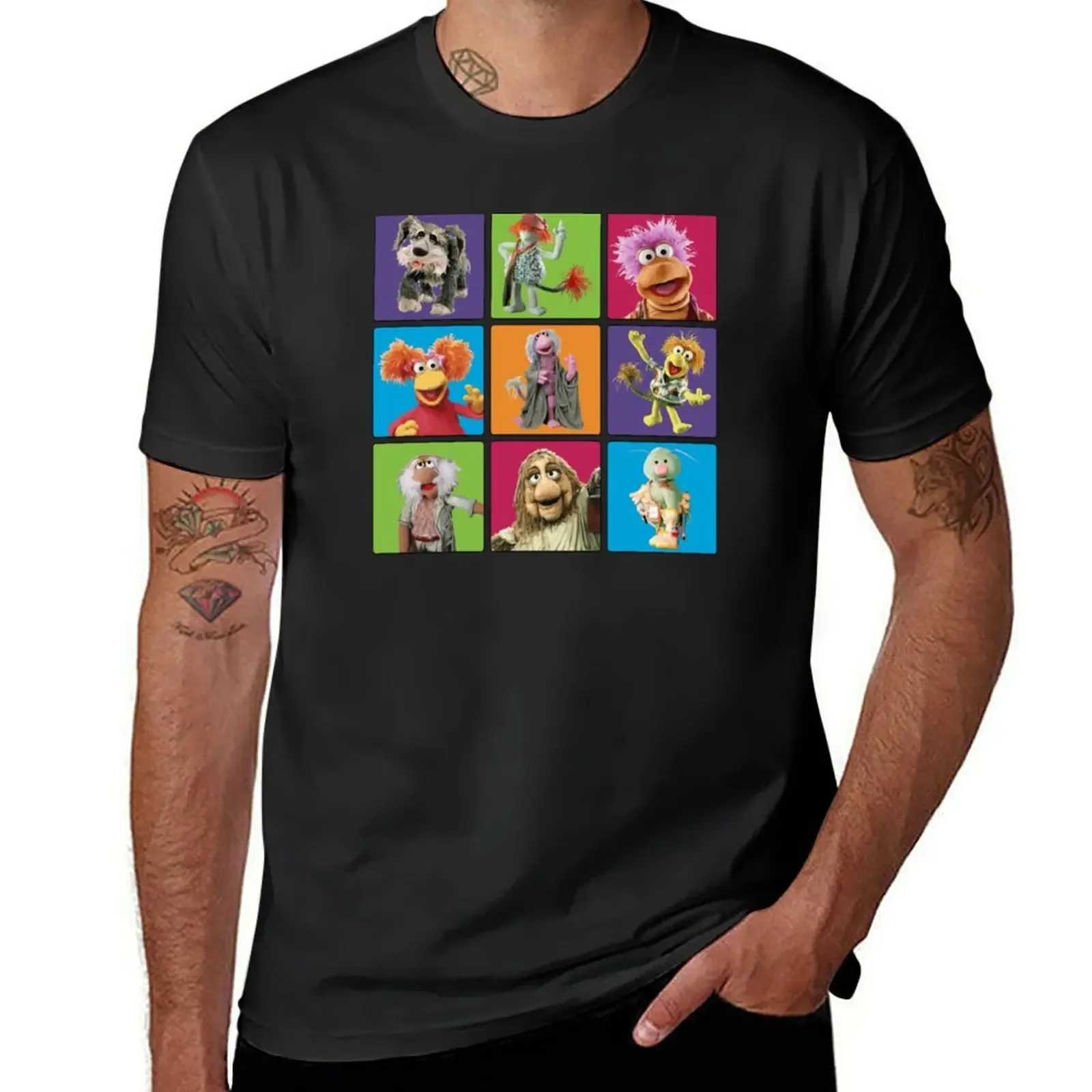 Fraggle Rock Band Vintage 80s T-Shirt customizeds boys whites mens t shirts casual stylish