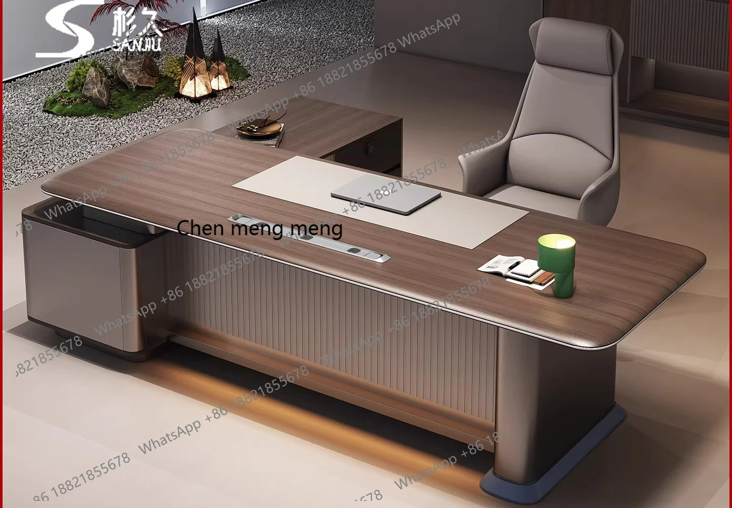 

High-end president boss table, simple modern light luxury chairperson's leadership office table