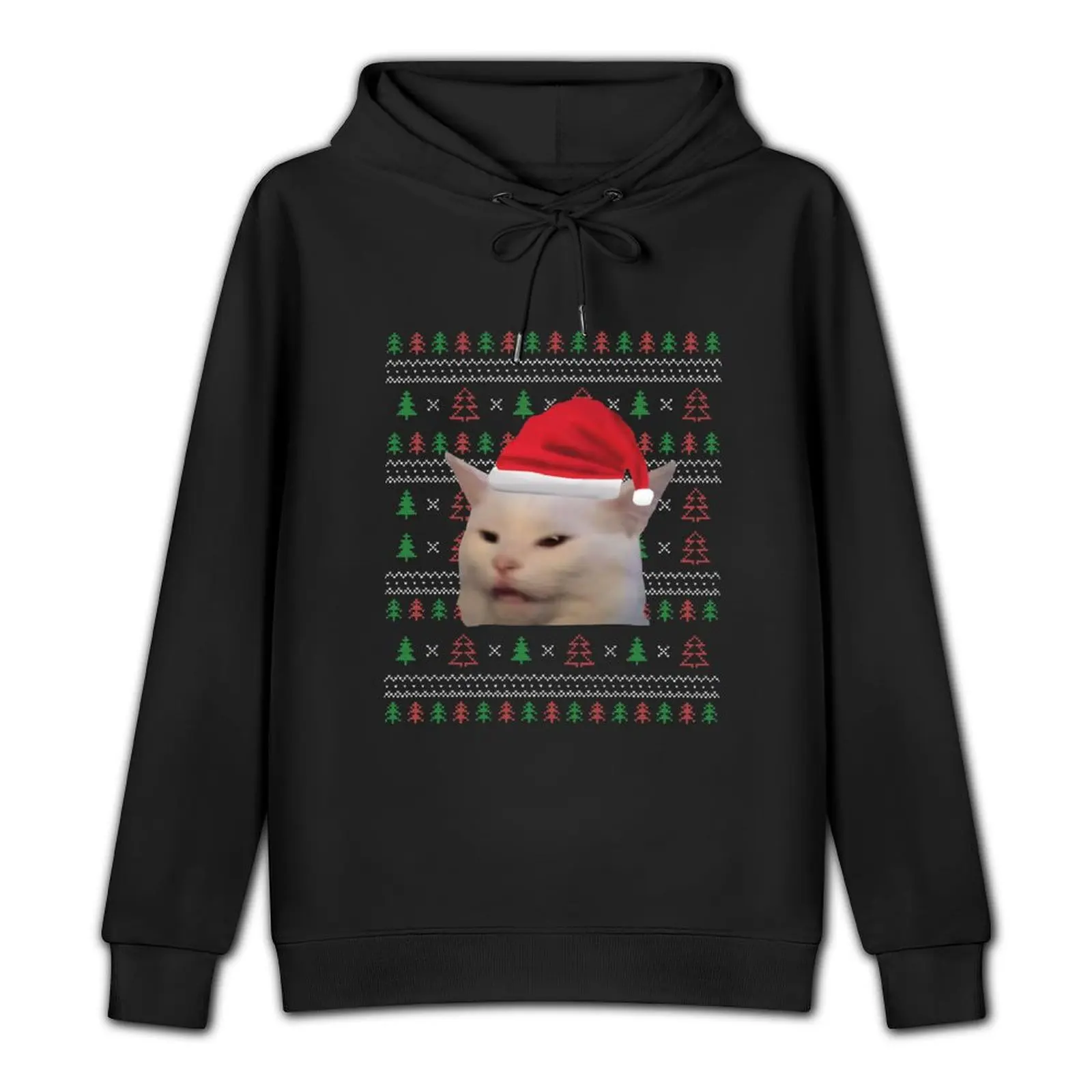 Woman Yelling At Cat Ugly Christmas Sweater Funny Memes Pullover Hoodie mens clothes autumn jacket men tracksuit