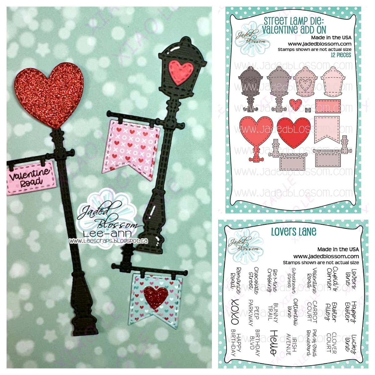 

Valentine Lovers Lane Clear Stamps and Metal Cutting Dies Sets for DIY Craft Making Greeting Card Scrapbooking Decoration