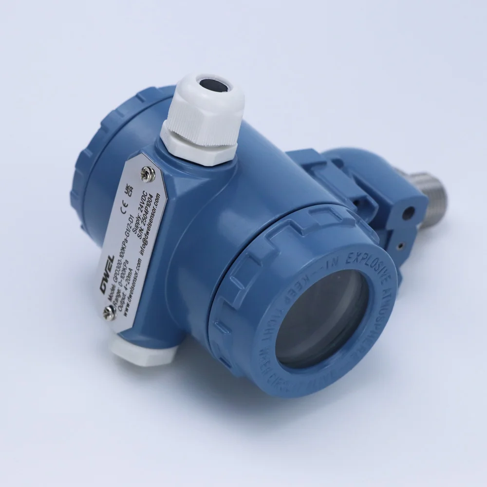 GPD500 4-20mA RS485 HART 0-10V I2C جهاز إرسال الضغط المقاوم للانفجار مع صندوق وصلات وعرض #2