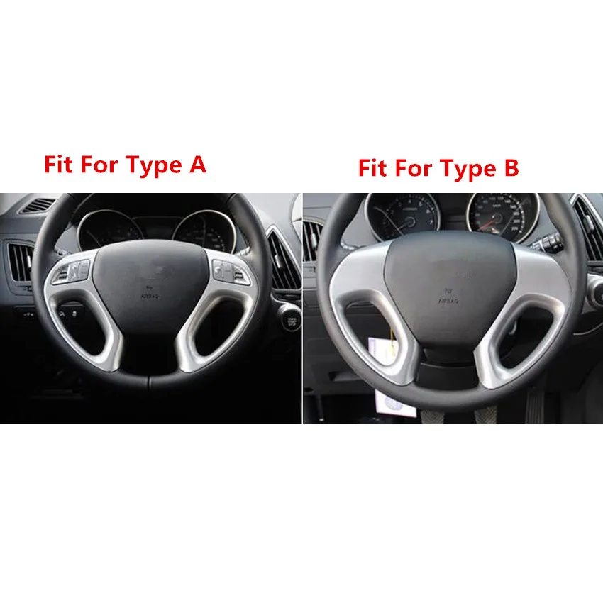 Car Steering Wheel Button Switch Decoration Bezel Cover Trim For Hyundai ix35 2010 2011 2012 2013 2014 2015 Car Styling ABS