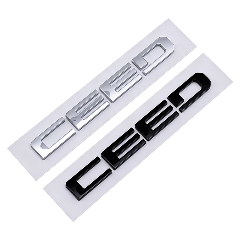 ABS 3D CEED Letter Badge Car Sticker Rear Trunk Auto Body Emblem Badge Decal Car Styling Exterior Accessories