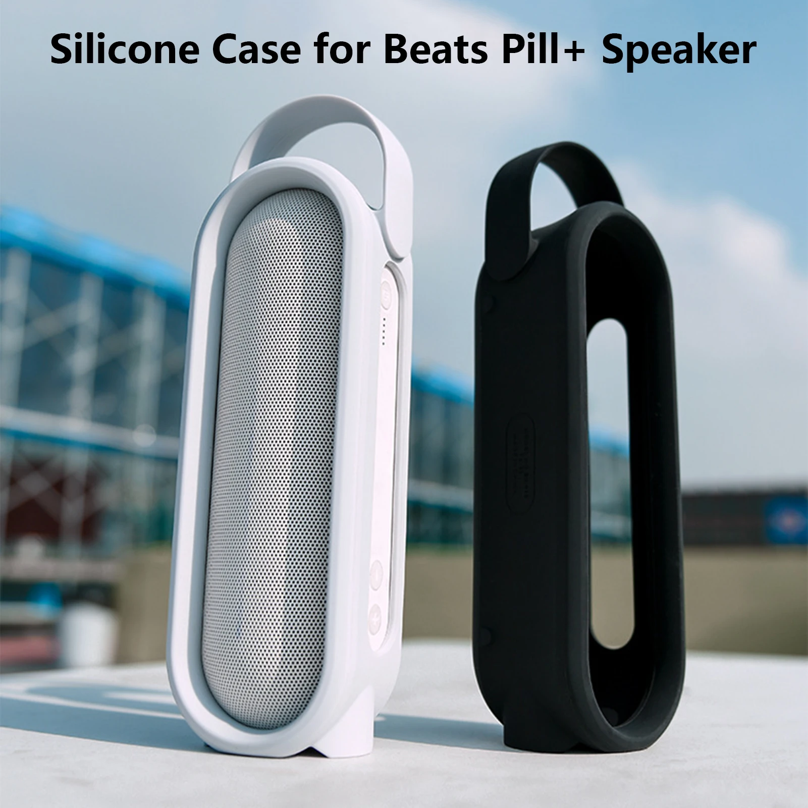 Outdoor Travel Silicone Case For Beats Pill+ Pill Plus Speaker Accessories Portable Shockproof Protective Cover With Hand Strap