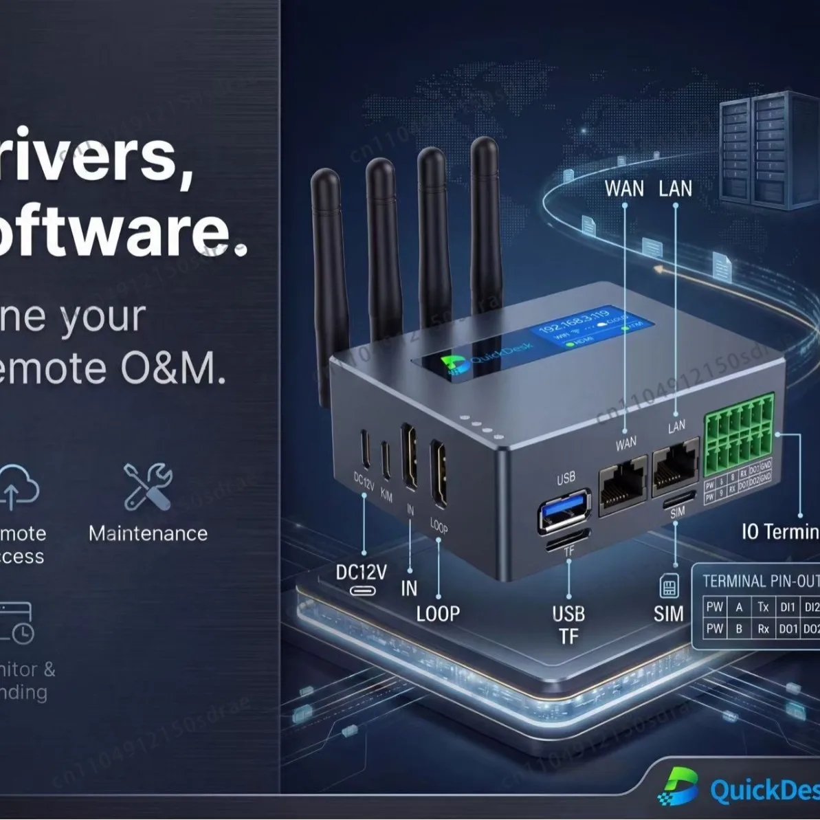 Industrial Medical IPKVM, BI OS-Level Out-of-Band Control, Multi-System Remote Maintenance