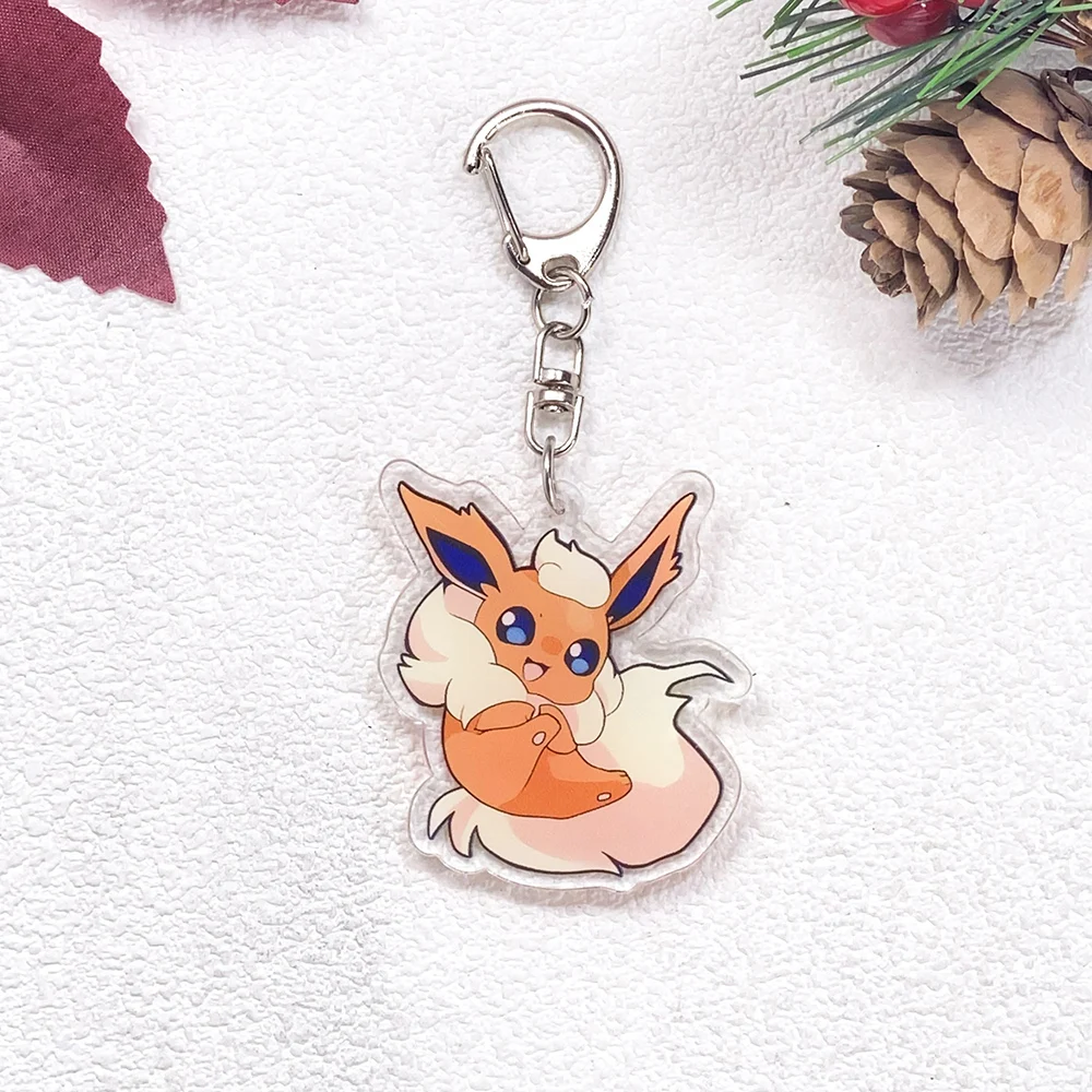 1/9 Stück Anime Pokémon Eevee Schlüsselanhänger Zubehör Acryl Niedliche Anhänger für Taschen Lustiger Schlüsselhalter Rucksack-Dekoration Geschenke – Detail 9
