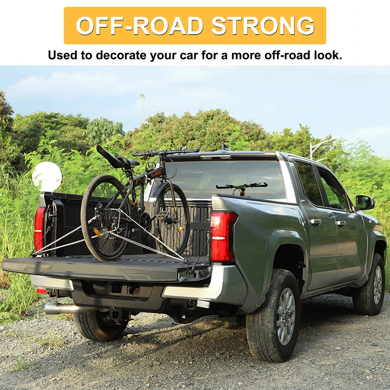 

For Toyota Tacoma 2024-2025 Carbon Steel Black Truck Tailgate Trunk Luggage Anchor Cleat Hook Fastner Clip Car Accessories