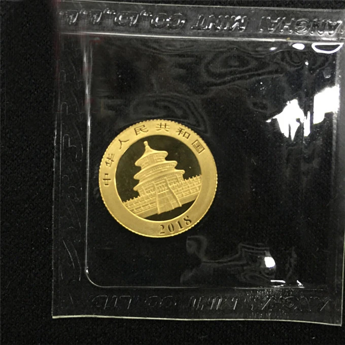 2018 China Panda Gold Commemorative Coin/Bullion Real Original 3g Au.999 24K 50 Yuan UNC