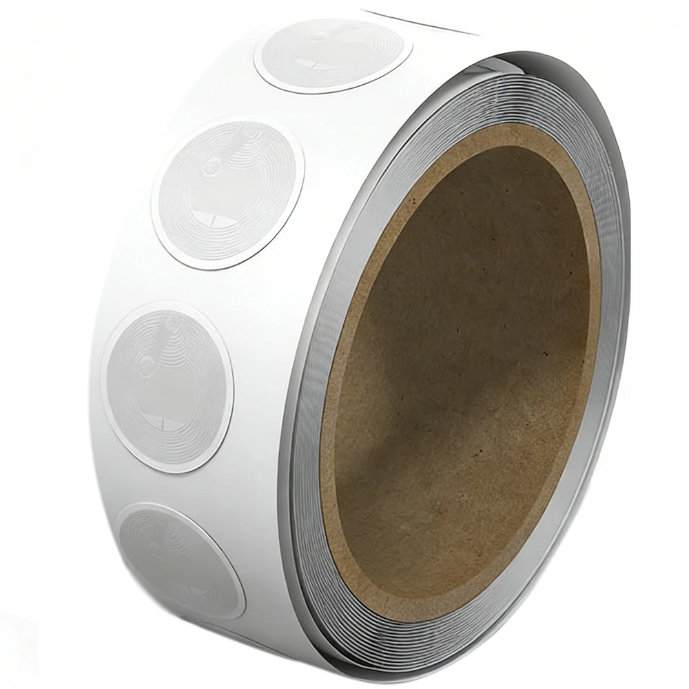NFC sticker Ntag213 label 25mm white blank circular sticker,writable and programmable,144 bytes of memory
