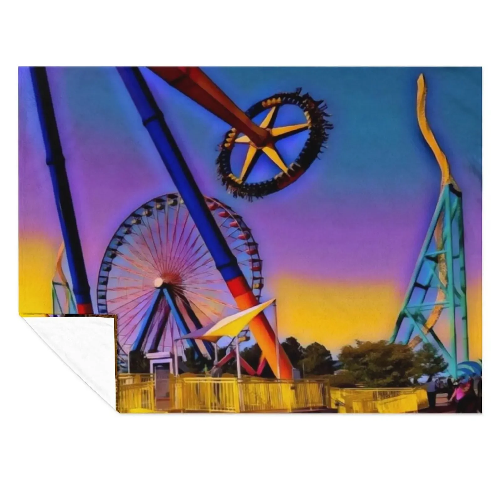

Radical Rides (Cedar Point) Throw Blanket Cute Plaid Cute halloween Soft Big Blankets