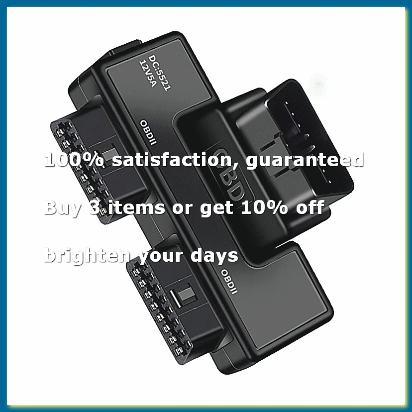 OBD2 One Divided Into Two Adaptor Wire 16 Pin 16 Core OBD Expansion Cable Connector Adapter Cable Universal with Dc5521A09G