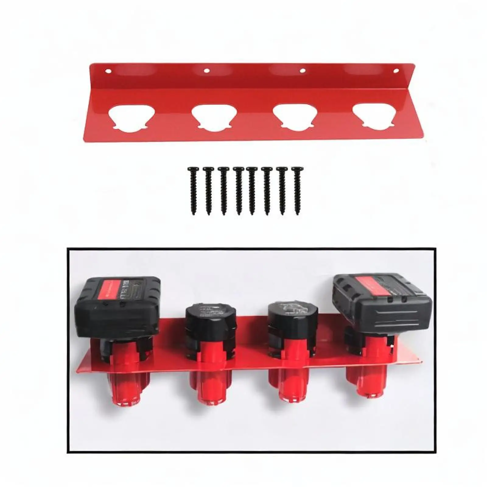 

Держатель для аккумуляторов 12 В, 4 слота, высокопрочная стойка для аккумуляторов для мастерских