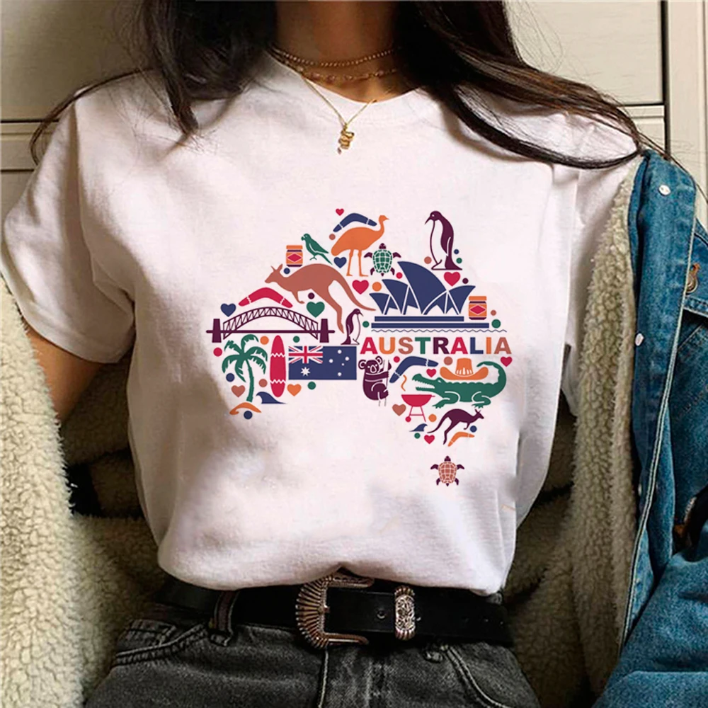 Australia t-shirts women designer anime graphic t-shirts girl Japanese graphic y2k clothes