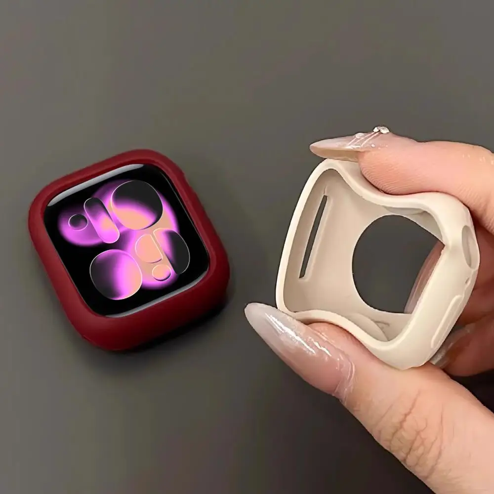 Apple Watch バンド 11/10 46mm 42mm 用ソフトシリコンケース アクセサリー 保護シェル バンパー iwatch シリーズ 10 11 46mm 42mm カバー