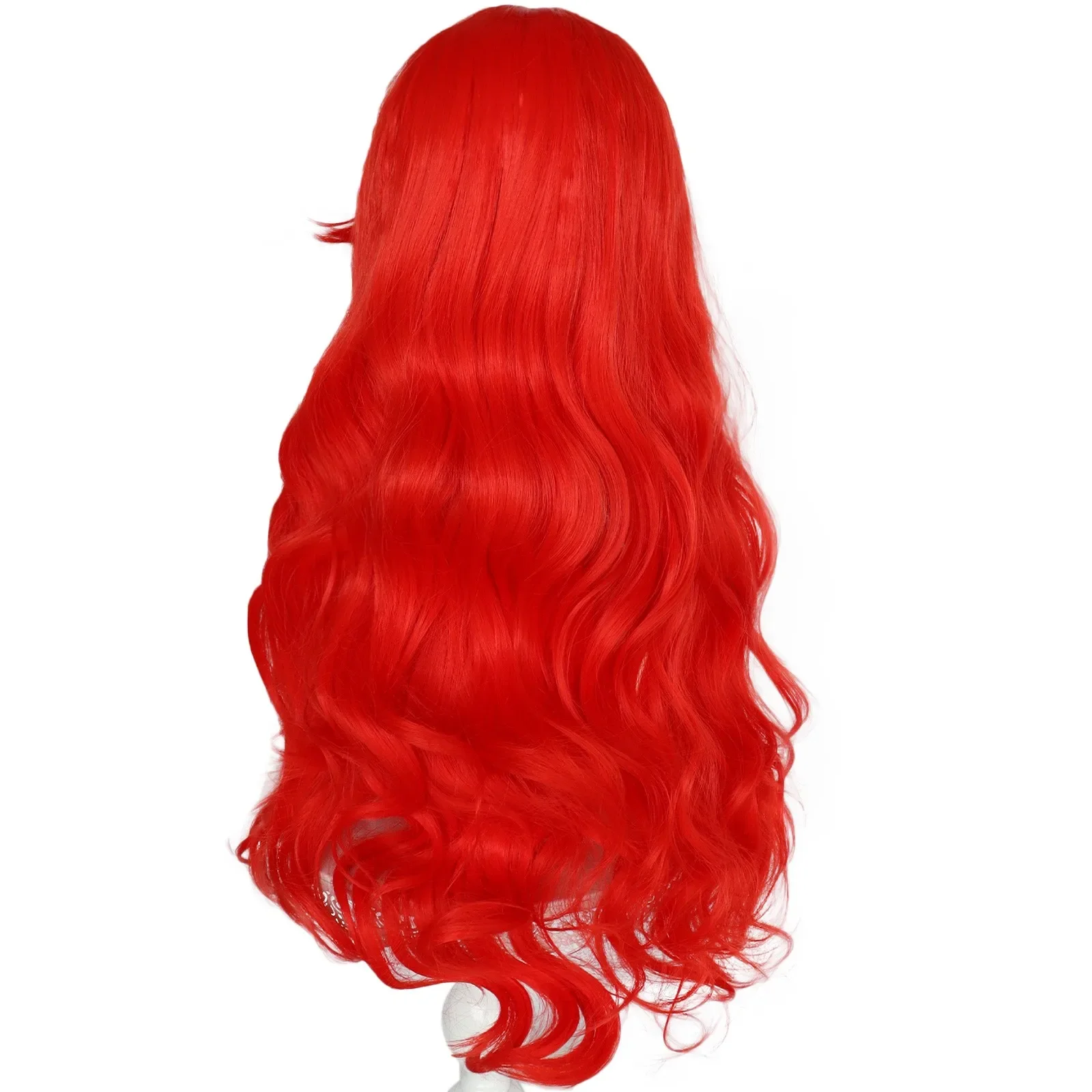 Long Wavy Red Mermaid Cosplay Wig for Halloween Thanksgiving Day Christmas Natural COS Anime Princess Cosplay Wig