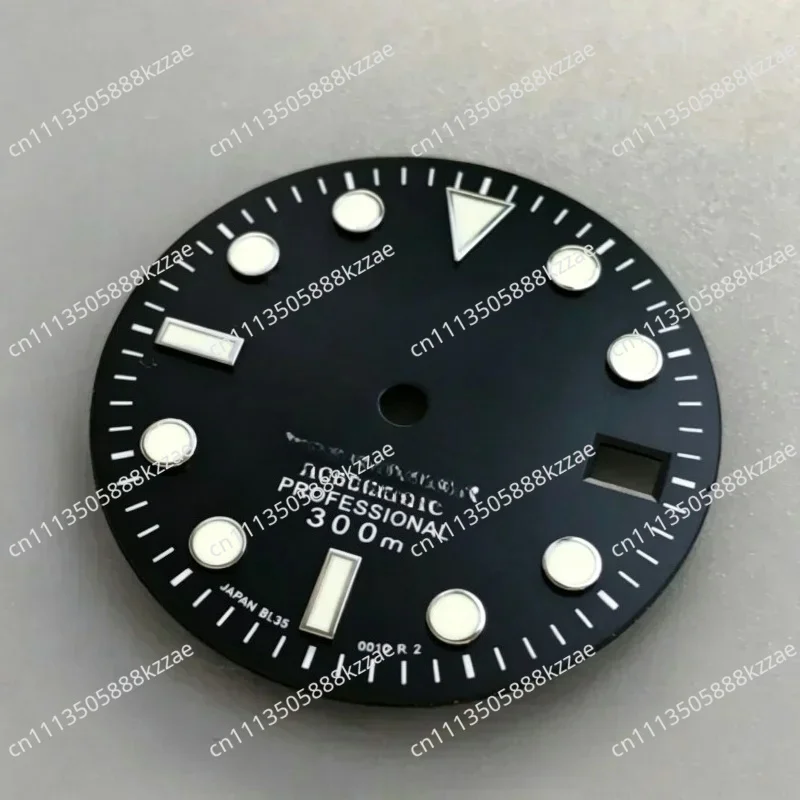 Dial Face Insert Parts for Watch NH35 Dial Automatic Mechanical Movement for Watch Green Lume Marine Master