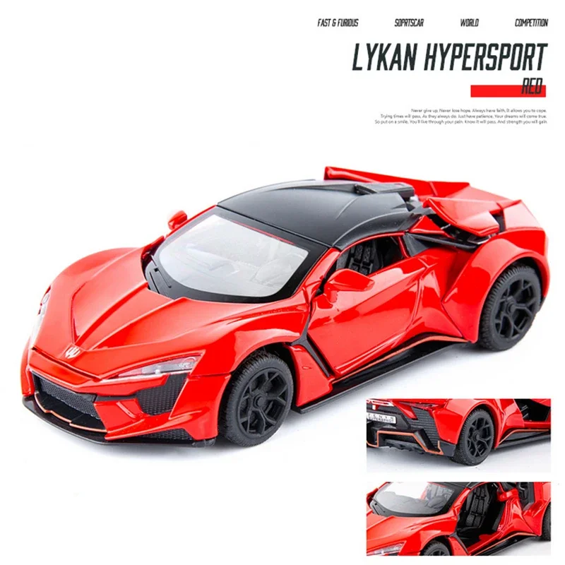 1:32 Met Motoren Lykan Fenyr Supersport Sportlegering Automodel Diecasts & Speelgoedvoertuigen Model Speelgoed Auto Metalen Collectie