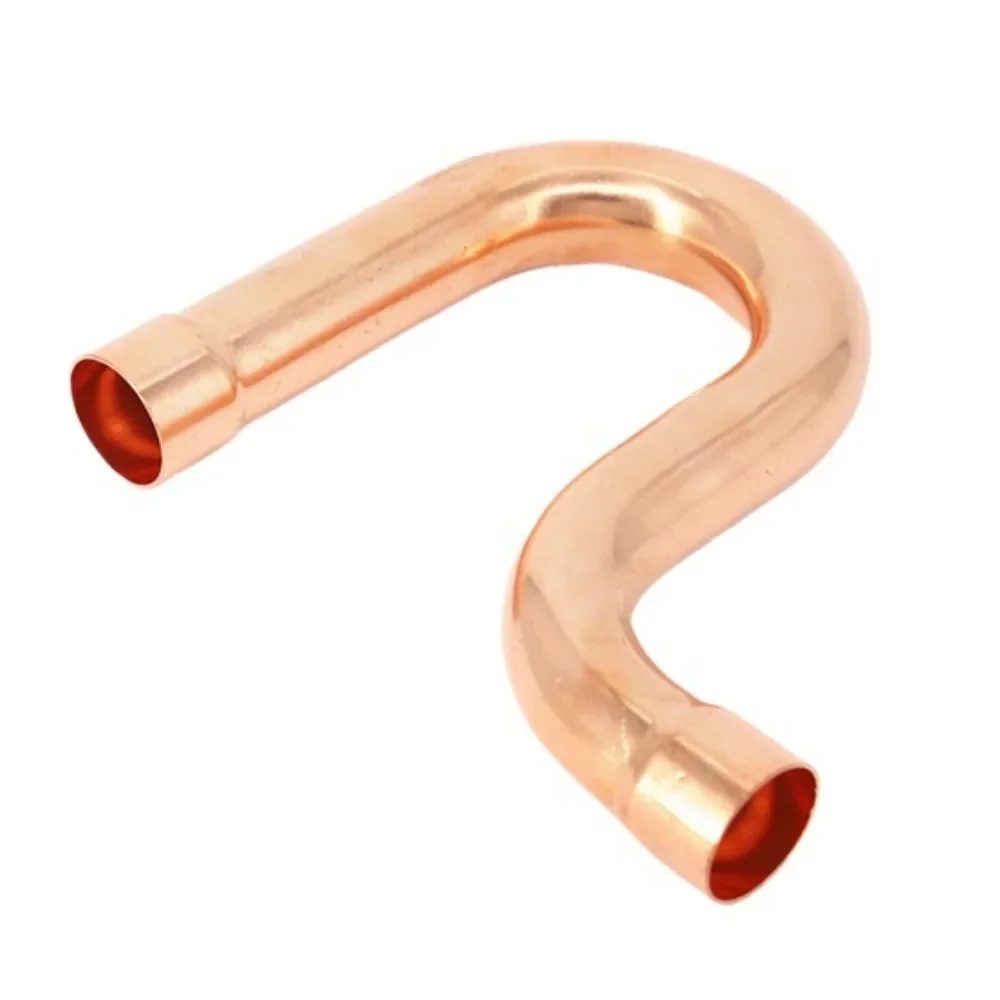 9.52-54mm Weld Socket End Feed Copper P-Shaped Oil Return Bend Compensator Submerged Snake Refrigeration Unit Air Coniditoining