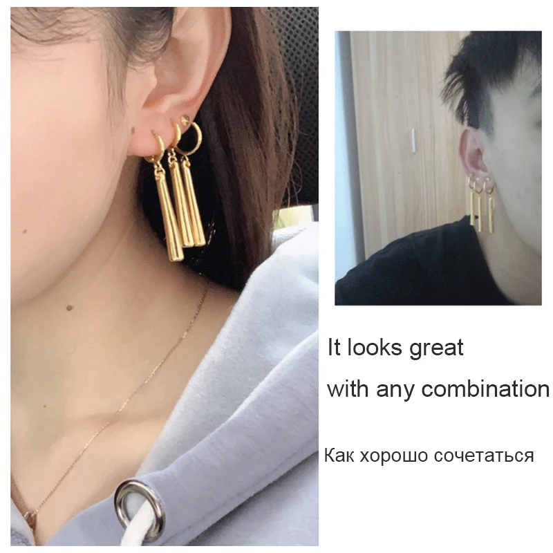 KADRUFI 3Pcs 2023 Cosplay Zoro Earrings Ear Clips for Women Men Gold Color Non-Pierced Pendant Hook Earring Jewelry Trinket Gift